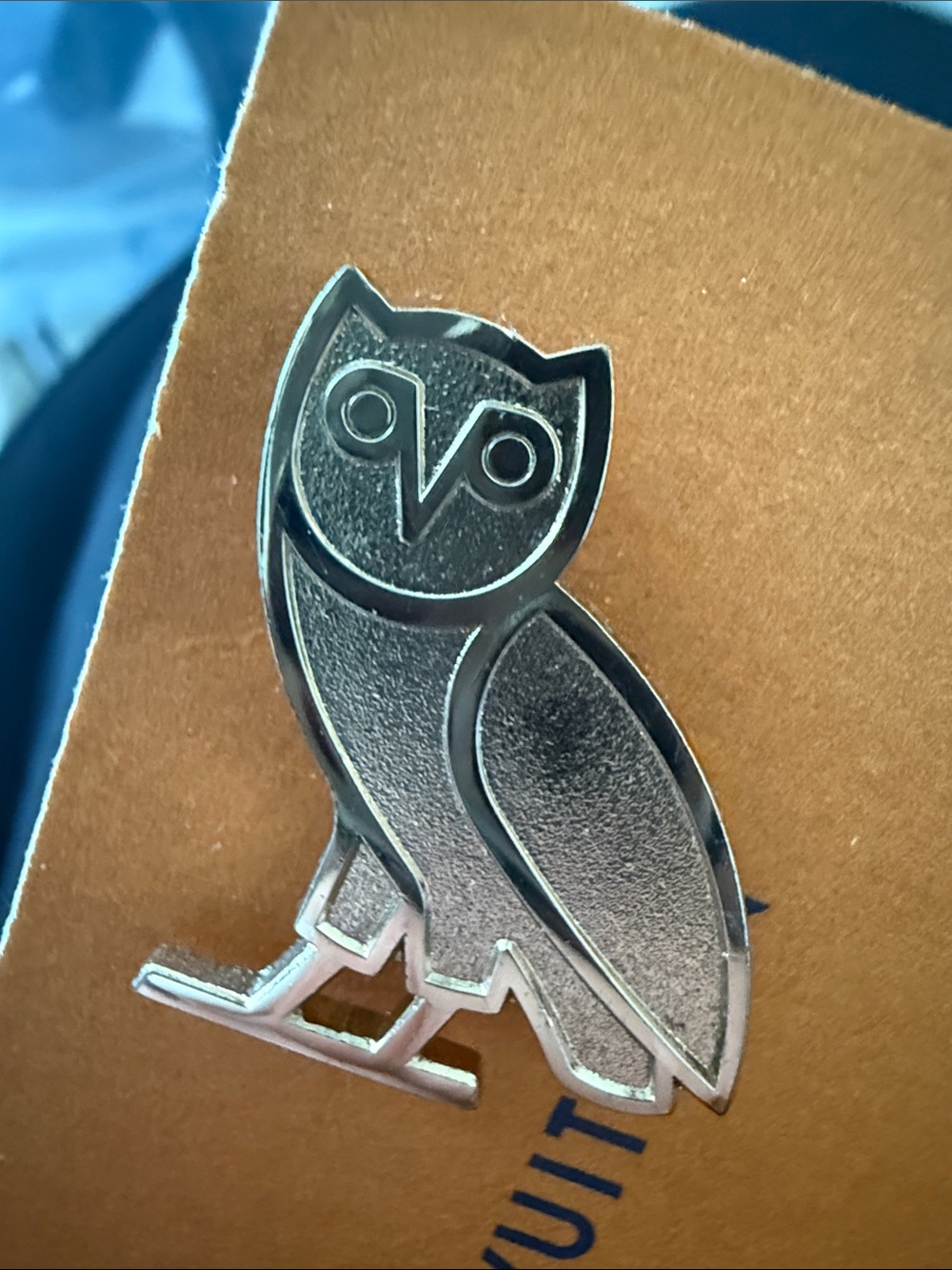 OVO owl gold enamel pin